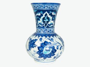 Tile Vase with Rumi-Hatai Pattern