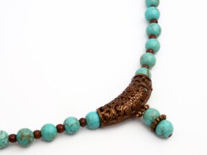 Variscite Necklace with Stone Pattern